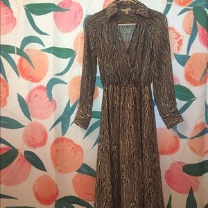 Floor length Boston Proper size0 black/white dress